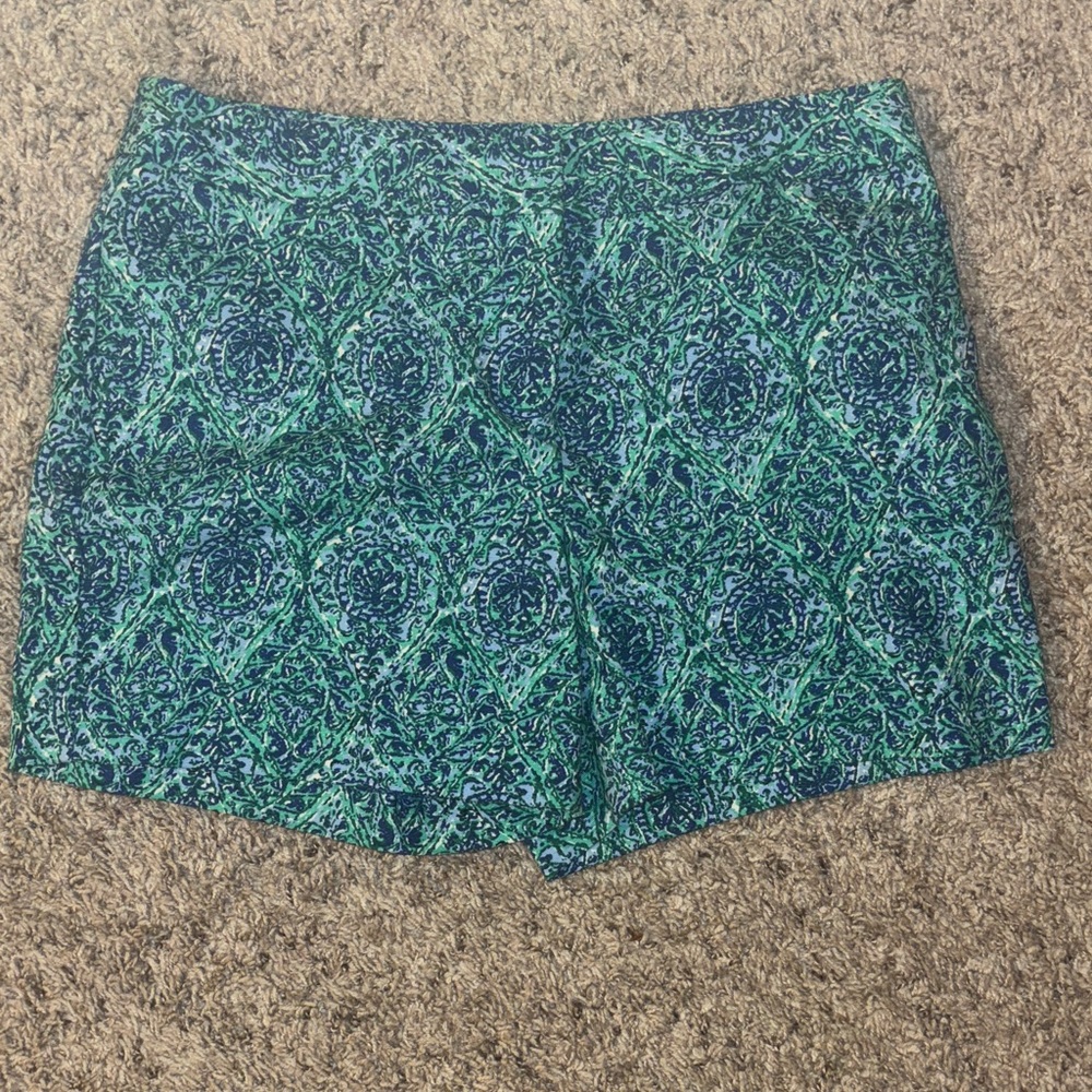 Talbots Blue and Green Patterned Women's Shorts